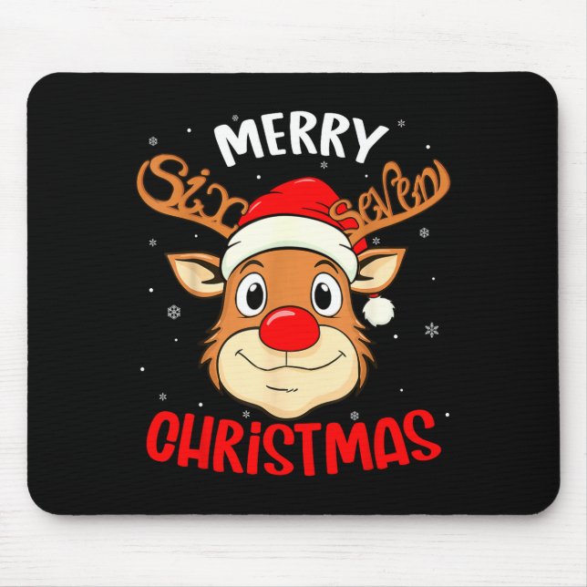 Mousepad Funny Reindeer Six Seven 67 Meme Merry Christmas S (Frente)