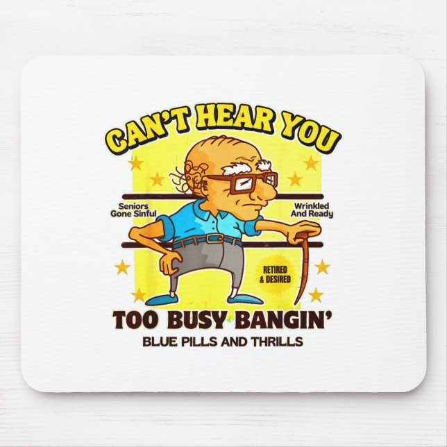 Mousepad Funny Retirement Bold Inappropriate Funny Gag Gift (Frente)