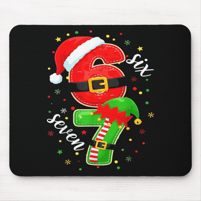 Mousepad Funny Retro Six Seven Christmas 67 Xmas  (Frente)