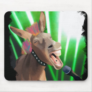 Mousepad Funny Rockstar Donkey