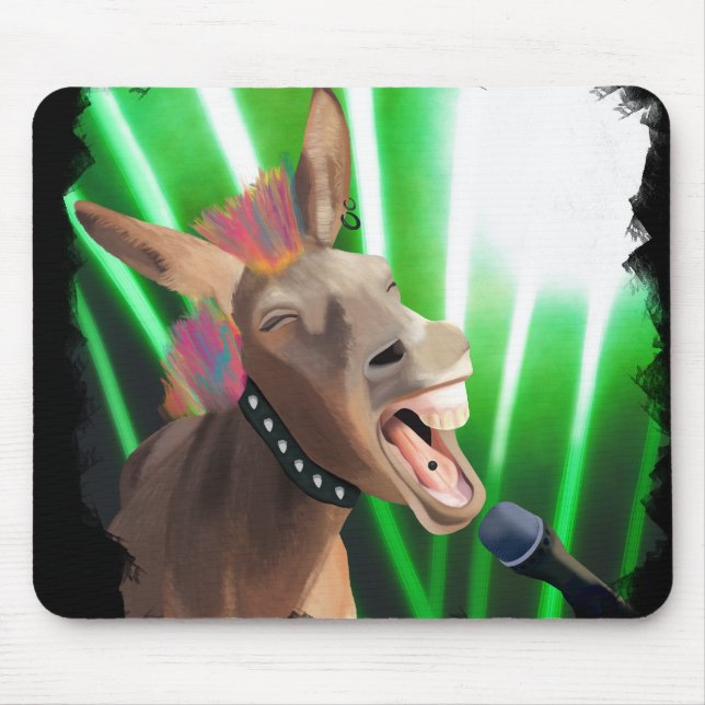 Mousepad Funny Rockstar Donkey (Frente)