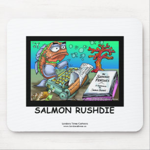 Mousepad Funny Salman Rushdie Fish Tapete de Rato