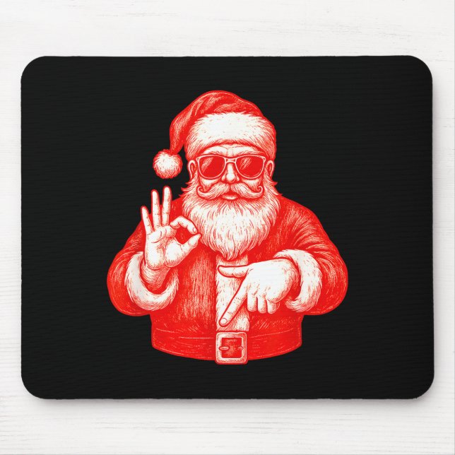 Mousepad Funny Santa 6 7 Meme Design _ Christmas Math Humor (Frente)