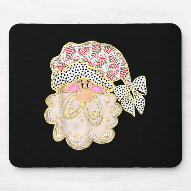 Mousepad Funny Santa Claus Crochet Xmas Pajamas Holiday Chr (Frente)