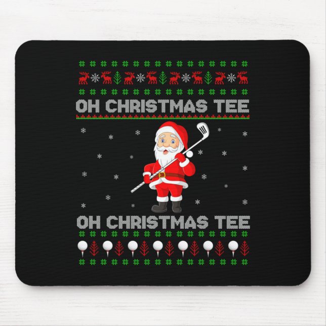 Mousepad Funny Santa Playing Golf Srts Christmas  (Frente)