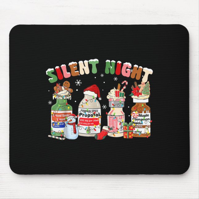 Mousepad Funny Santa Profol Silent Night Icu Nurses Merry C (Frente)