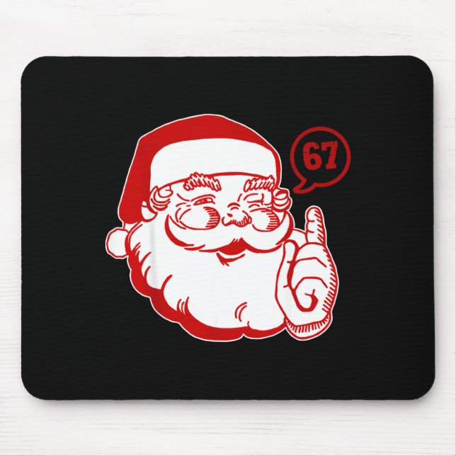 Mousepad Funny Santa Says Six Seven Christmas 67 Xmas Boys  (Frente)