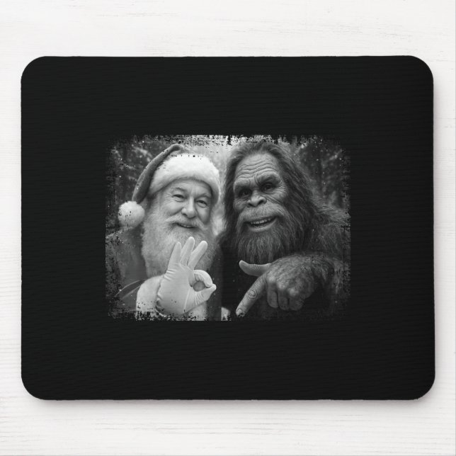 Mousepad Funny Sasquatch Bigfoot Santa Six Seven 6 7 Meme C (Frente)