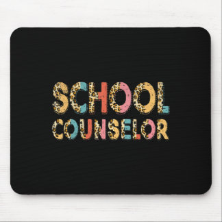 Mousepad Funny School Counselor Teacher Leopard School Coun