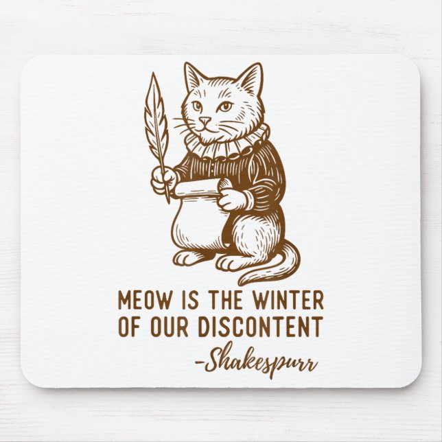 Mousepad Funny Shakespeare Quote Cat Shakespurr  (Frente)