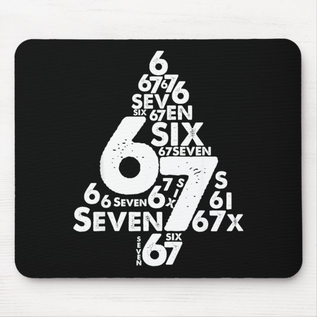 Mousepad Funny Six Seven 6 7 Christmas Tree Meme Christmas  (Frente)