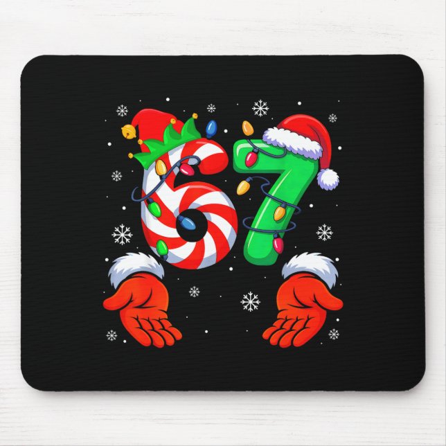 Mousepad Funny Six Seven 6 7 Meme Christmas Family Xmas San (Frente)