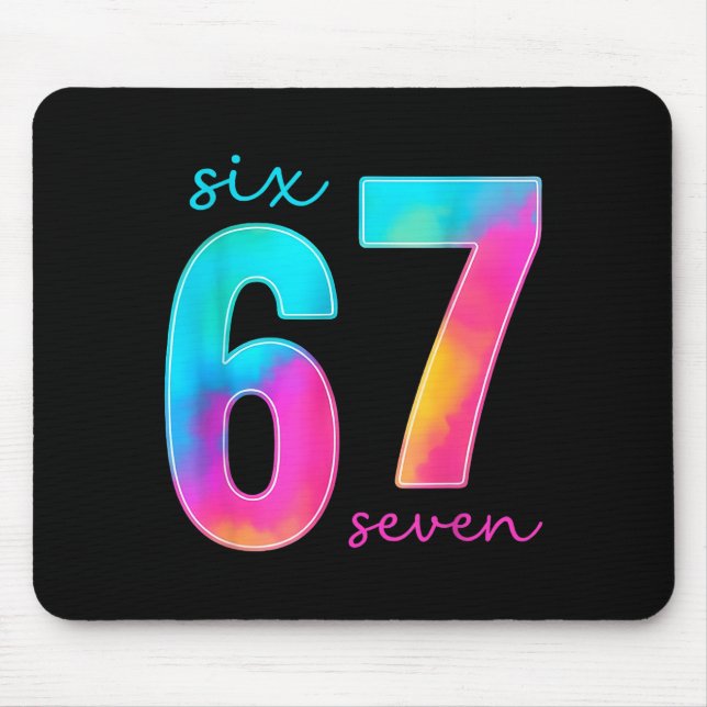 Mousepad Funny Six Seven 6 7 Meme Gen Alpha Slang 67 Kids  (Frente)