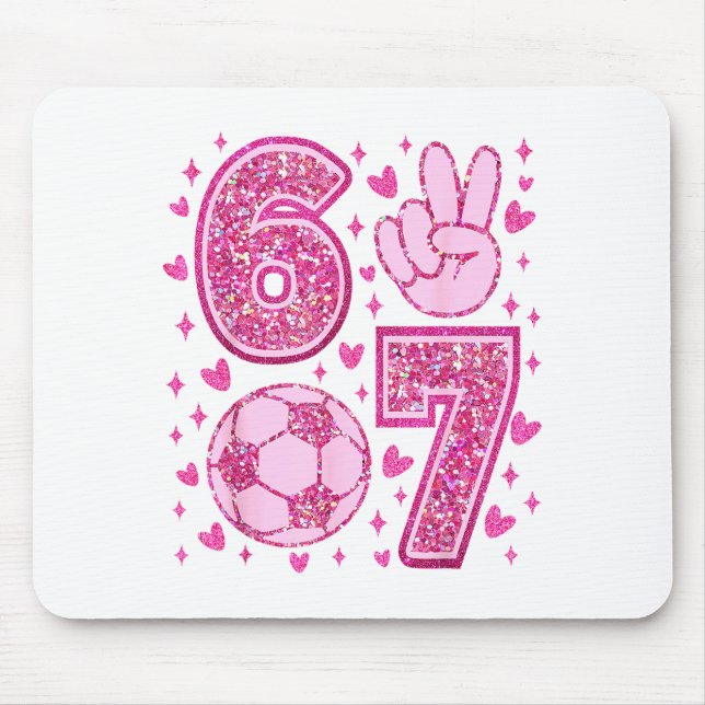 Mousepad Funny Six Seven Soccer Valentines Day Men Women Ki (Frente)
