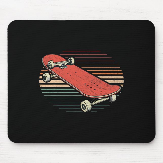 Mousepad Funny Skateboarding Longboard Performing Tricks Sk (Frente)