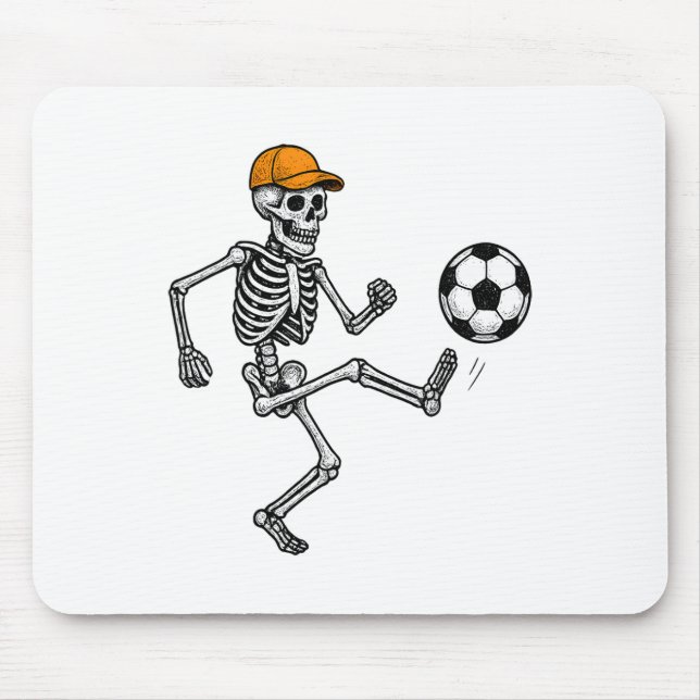 Mousepad Funny Skeleton Soccer Ll Halloween Costume  (Frente)