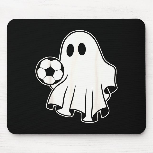 Mousepad Funny Soccer Ghost Playing Soccer Lovers Halloween (Frente)