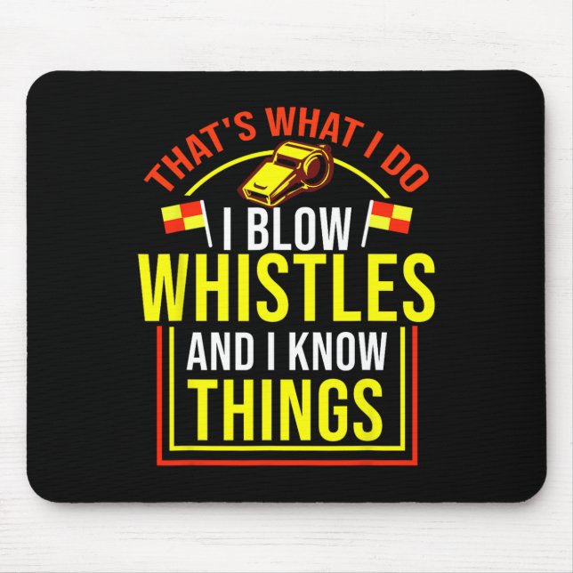 Mousepad Funny Soccer Referee Design, Gift For Ref  (Frente)