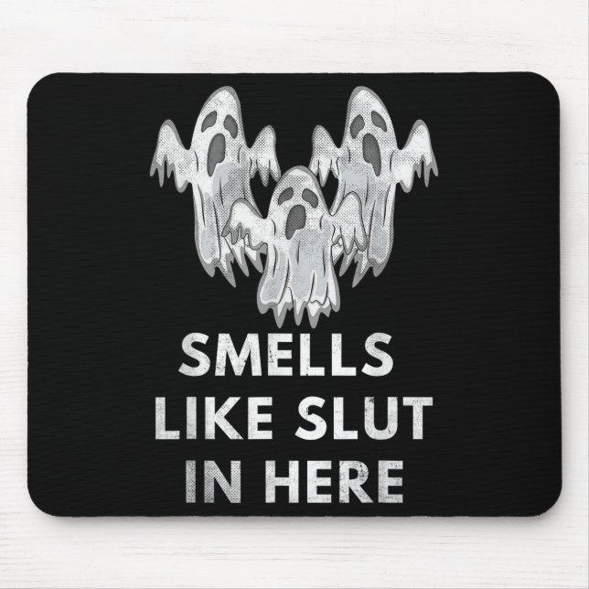 Mousepad Funny Soky Halloween Offensive Adult Humor Ghost C (Frente)