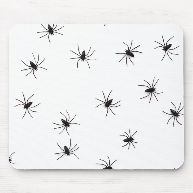 Mousepad Funny Spooky Spiders Halloween Seamless Pattern (Frente)