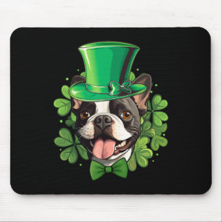 Mousepad Funny St Patricks Boston Terrier 