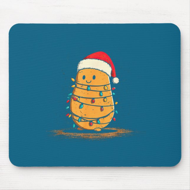 Mousepad Funny Tato Christmas Graphics Lights Lover  (Frente)