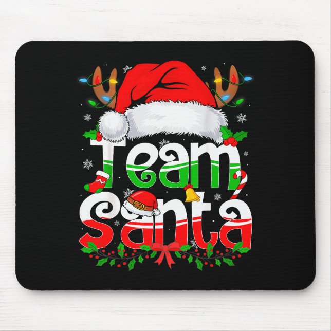 Mousepad Funny Team Santa Claus Christmas Family Matching P (Frente)