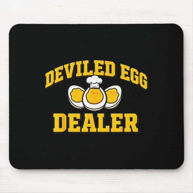 Mousepad Funny Thanksgiving Fathers Day Retro Deviled Egg E (Frente)
