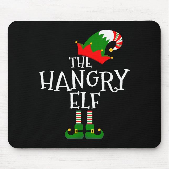 Mousepad Funny The Hangry Elf Matching Family Group Gift Ch (Frente)