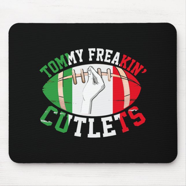Mousepad Funny Tommy Freakin' Cutlets New Jersey Italy Flag (Frente)