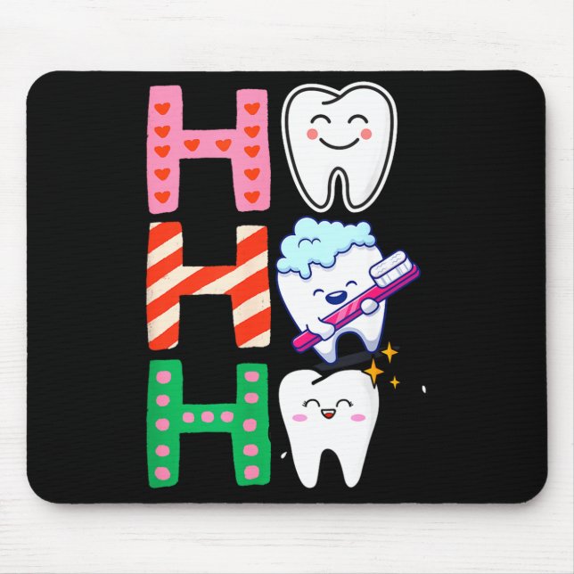 Mousepad Funny Tooth Christmas Dentist Xmas Dental Istant H (Frente)