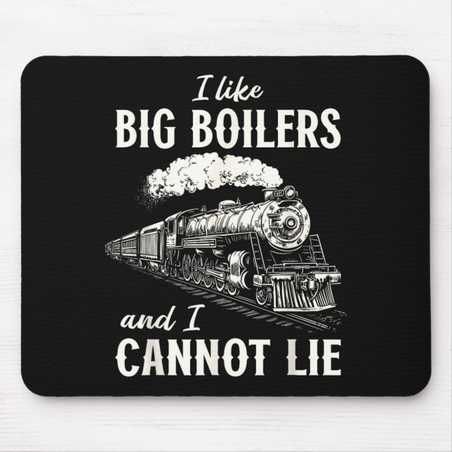 Mousepad Funny Train Big Boilers Steam Locomotive Freight  (Frente)