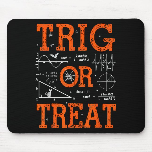 Mousepad Funny Trig Or Treat Trigonometry Math Teacher Hall (Frente)