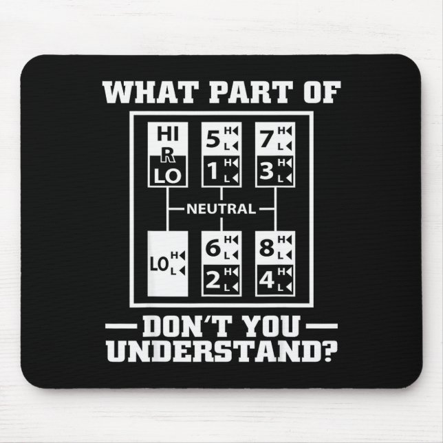 Mousepad Funny Trucker Design For Men Big Rig Trucker Truck (Frente)