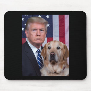 Mousepad Funny Trump E Ouro Retriever Dog Usa Flag