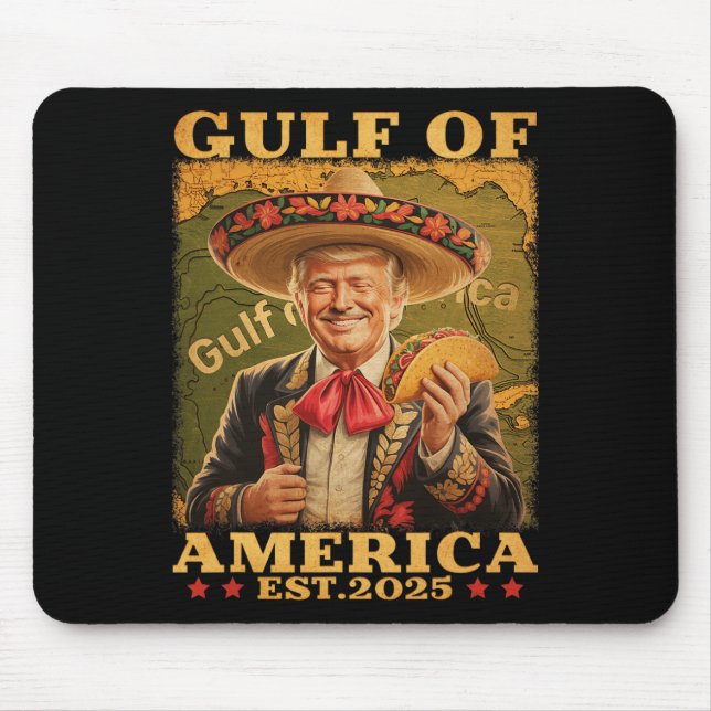 Mousepad Funny Trump Golfo Dos Eua América 2025 Trump Merch (Frente)