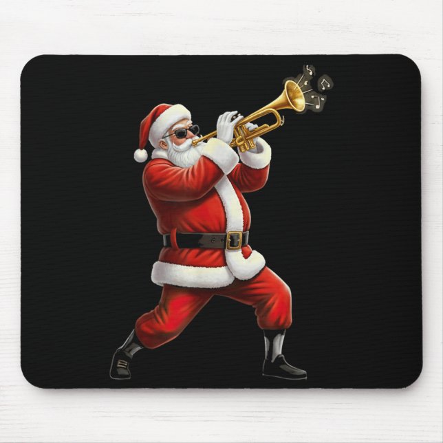 Mousepad Funny Trumpet Santa Christmas Graphic Player Trump (Frente)