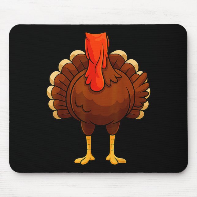 Mousepad Funny Turkey Body Costume Thanksgiving Men Women K (Frente)