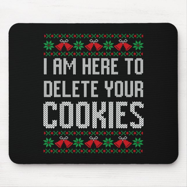Mousepad Funny Ugly Christmas Sweater Computer Geek Christm (Frente)