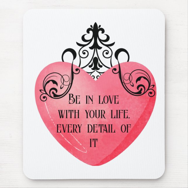 Mousepad Funny Valentine pink heart (Frente)
