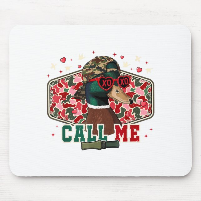 Mousepad Funny Valentine's Day Boy Duck Hunting Call Me Tod (Frente)