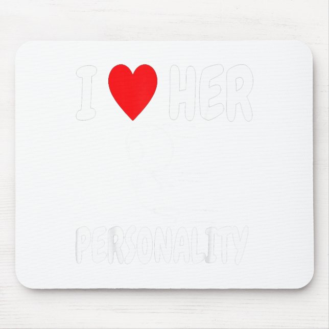 Mousepad Funny Valentine's Day Couple Matching I Love Her I (Frente)