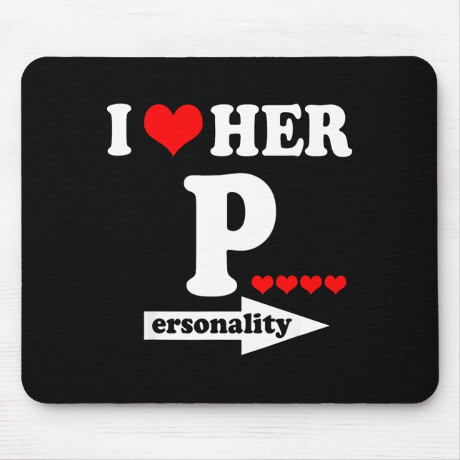 Mousepad Funny Valentine's Day Couple Matching I Love Her I (Frente)