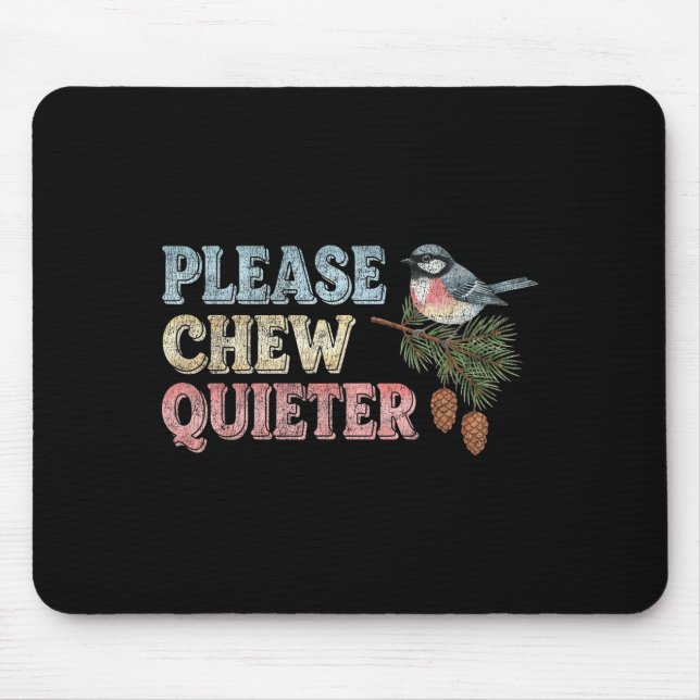 Mousepad Funny Vintage Bird Nature Bird Watchers  (Frente)