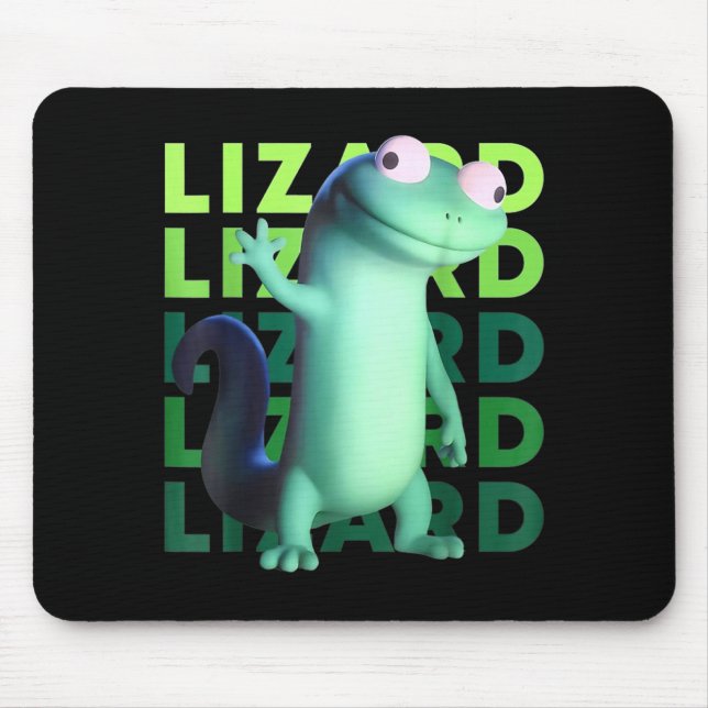 Mousepad Funny Weirore Lizard Meme _ 3d Surreal Animal  (Frente)