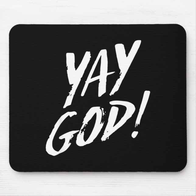 Mousepad Funny Yay God Graphic Jesus Christian Religion Gif (Frente)
