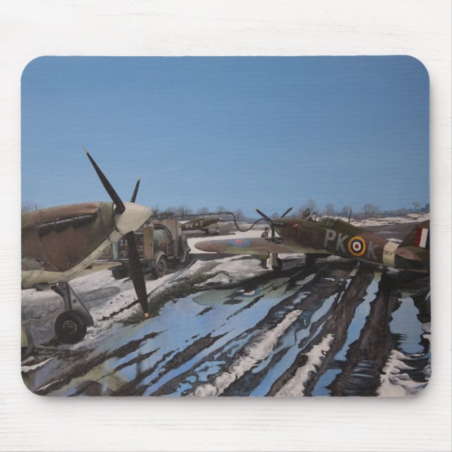 Mousepad Furacões Hawker na neve (Frente)