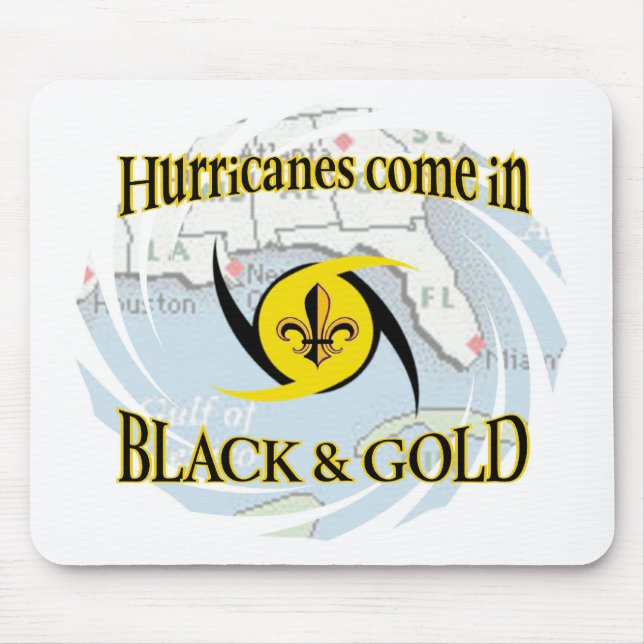 Mousepad Furacões no preto & no ouro (Frente)