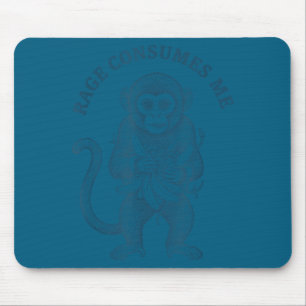 Mousepad Fúria de macaco engraçado me consome 