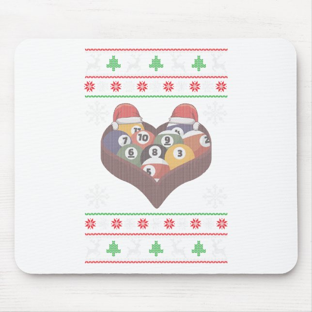 Mousepad Furioso jogador de Piscina da Bola Santa Claus no  (Frente)